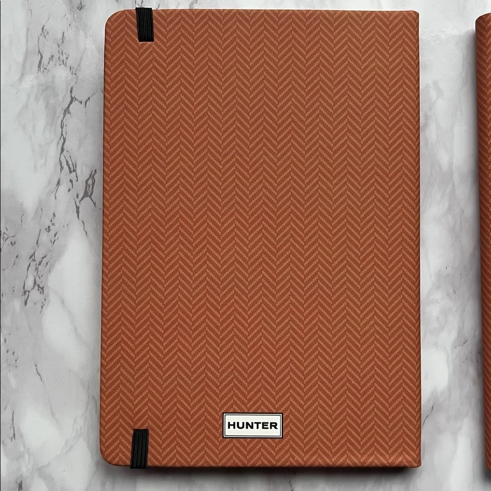 Hunter Orange and Black Casebound Notebooks Set of 2